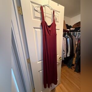 Elegant Burgundy jumpsuit